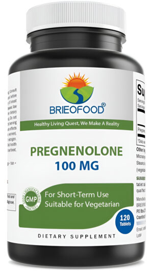 Brieofood Pregnenolone 100 Mg 120 Tabletas - Suplemento De Equilibrio Hormonal