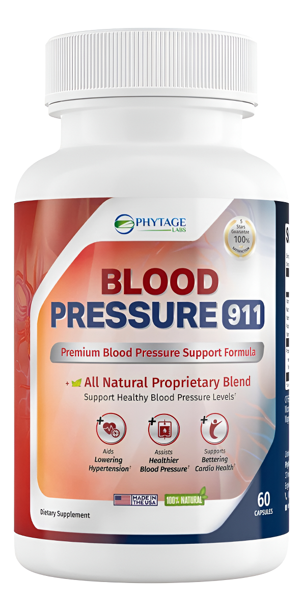 Suplemento Premium Para La Presión Arterial 911 - Píldoras De Apoyo Para La Presión Arterial. 60 Cápsulas