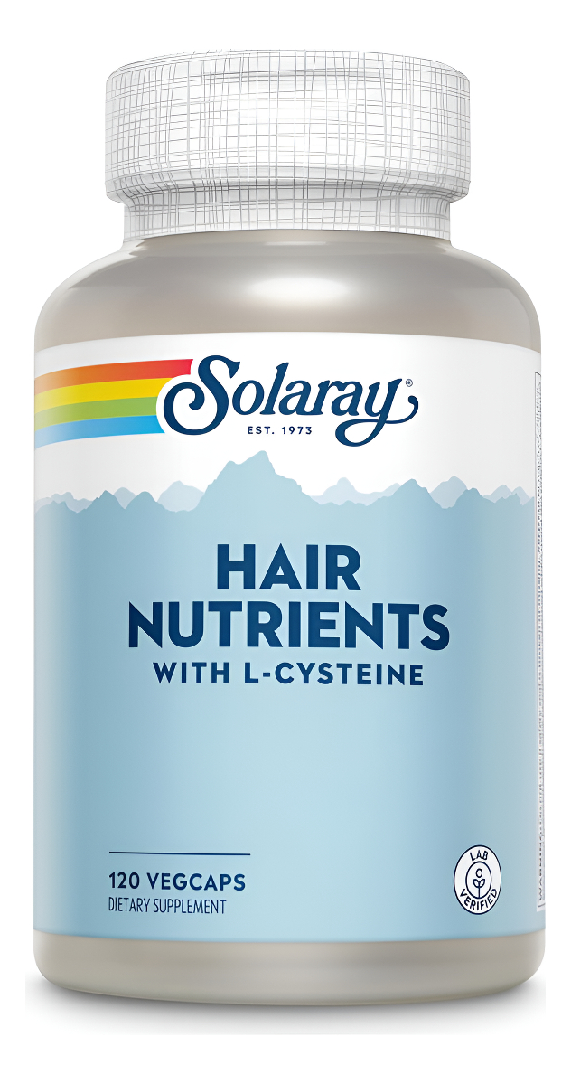 Solaray Vitaminas Nutrientes Para El Cabello Con L-cisteína Y Biotina, 120 Cápsulas Veganas