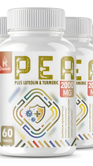 Complejo De Palmitoiletanolamida De 2000 Mg Con Luteolina Y Cúrcuma, Alta Absorción, Suplemento De Guisantes Para El Ma