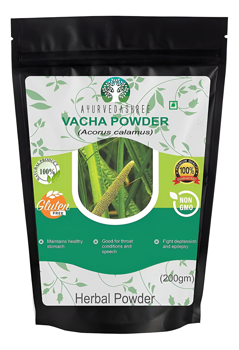 Ayurvedashree Calamus Powder 200 Gm | Polvo Vacha | Acorus Calamus | Hierba Altamente Aromática |