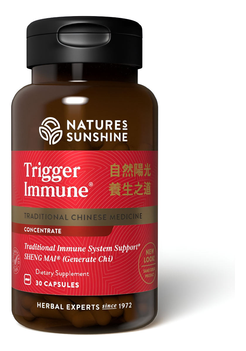 Nature's Sunshine Trigger Immune, Concentrado Chino De Tcm, 30 Cápsulas | Fórmula Herbaria China Fortalece Un Sistema I