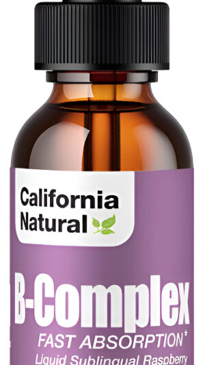 California Natural Complejo B Líquido Sublingual Vitamina B12, B1, B2, B3, B6 - 1 Oz