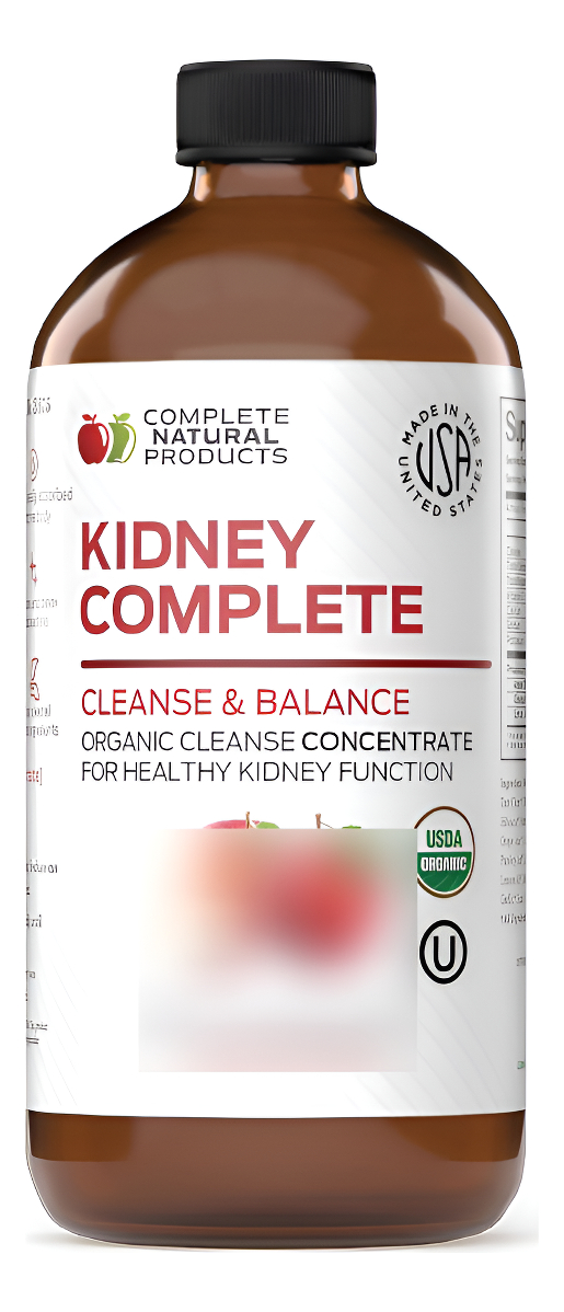 Complete Natural Products Kidney Complete - Suplemento Dietético Líquido De 16 Onzas Para Apoyo Renal, Limpieza Y Desin