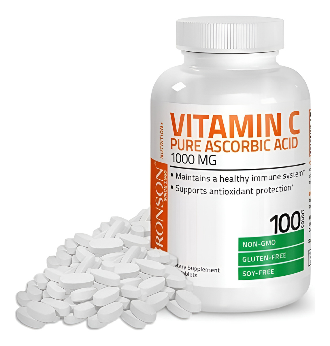 100 Tabletas Vitamina C Bronson