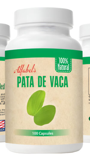Alfabel Natural Solution Hierba Pata De Vaca, Suplemento Herbal 100% Natural, 100 Cápsulas, Sin Rellenos