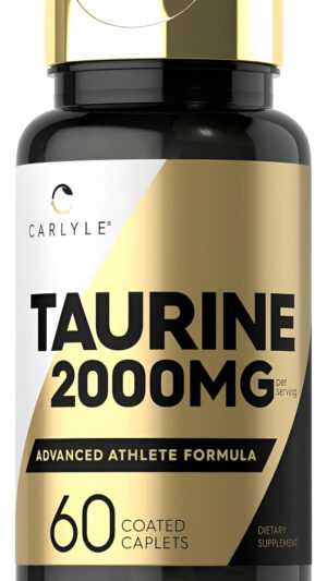 Carlyle Suplemento De Taurina | 2000 Mg | 60 Cápsulas | Vegetariano, Sin Omg Y Sin Gluten | Fórmula Avanzada Para Atletas