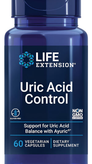 Life Extension Control De Ácido Úrico - Suplemento De Extracto De Fruta Ayuric Terminalia Bellerica - Apoya El Nivel Sa