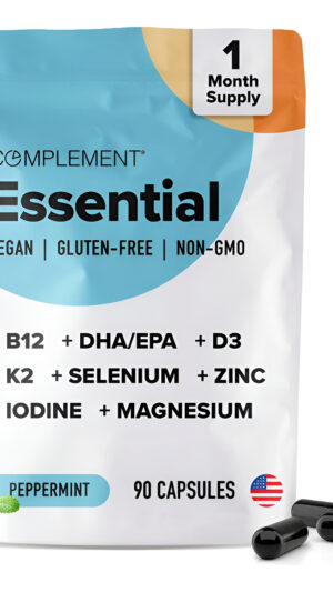 Complement Multivitamínicos Veganos Para Mujeres Y Hombres, Omega 3 Dha+epa, Vitamina B12, Vitamina D3 K2, Zinc, Seleni