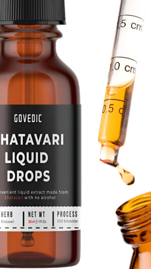 Govedic Shatavari Liquid Drops 1 Fl Oz 1.0 Fl Oz | 60 Porciones De Extracto De 500 Mg | Balance Hormonal Salud De La Mujer Salud Reproductiva Producc