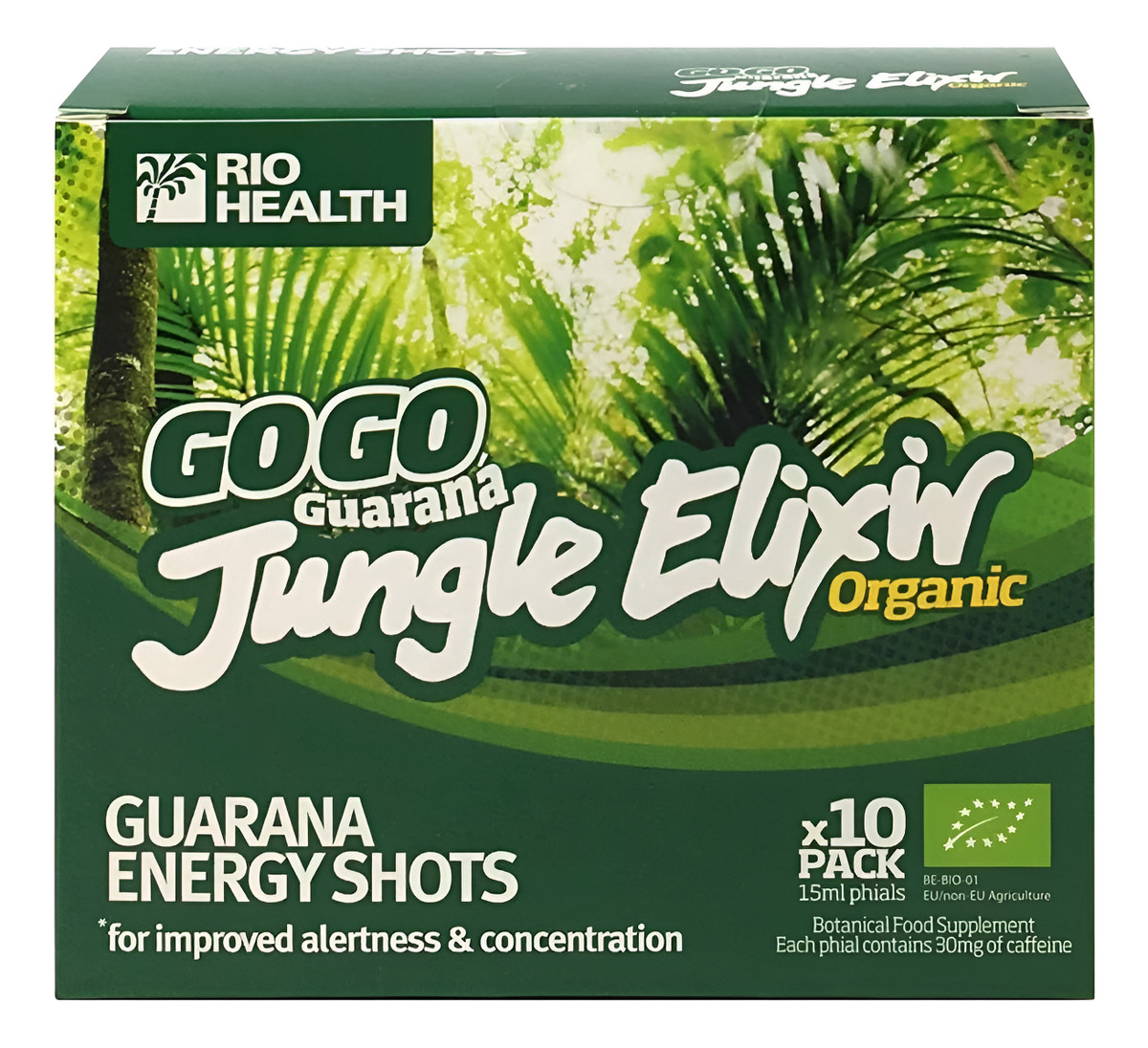 Gogo Guarana Jungle Elixir Phials - Mejora El Estado De Alerta Y Concentración (ampollas De 10 X 0.5 Fl Oz)