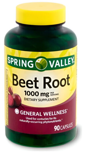Spring Valley Suplemento Dietético De Raíz De Remolacha, 1000 Mg, 90 Unidades + Tu Guía De Vitaminas ©