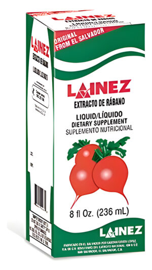Lainez Suplemento Dietético Líquido  Suplemento Natural De Jarabe De Rábano De 8 Onzas Líquidas