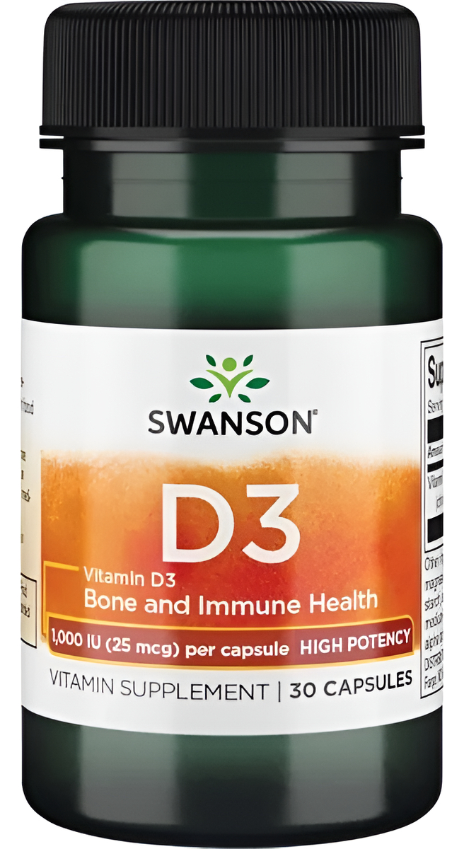 Vitamina D3 Alta Potencia 1000 Iu 25 Mcg 30 Capsulas