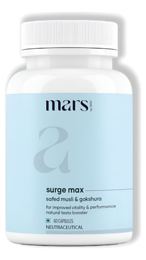 Mars Natural Ashwagandha, 60 Cápsulas Alimentadas Con Gokshura Y Musli Seguro | Potenciador De Energía Natural |