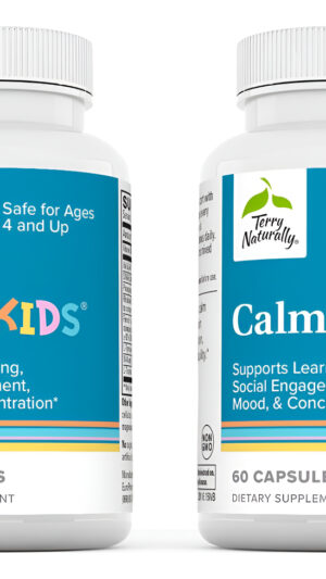 Terry Naturally Calm Kids - 60 Cápsulas, Paquete De 2 - Apoya El Enfoque Mental, Una Mente Tranquila Y Bienestar Emocio