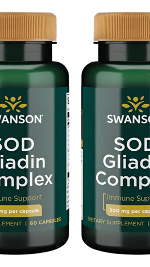 Swanson Ultra Complejo De Gliadina De Sod 300 Mg, Apoyo Inmunitario, 60 Cápsulas, Paquete De 2