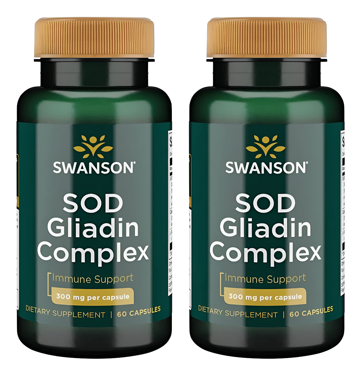 Swanson Ultra Complejo De Gliadina De Sod 300 Mg, Apoyo Inmunitario, 60 Cápsulas, Paquete De 2
