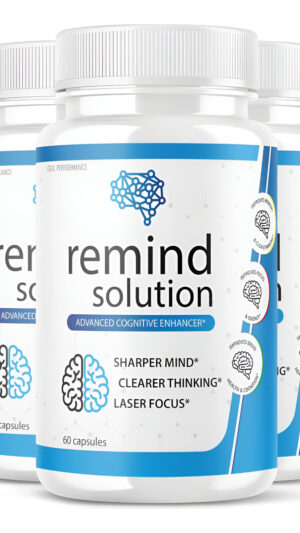 (5 Unidades) Remind Solution For Memory Advanced Cognitive Brain Health Function Focus Max Concentration Recall Supleme
