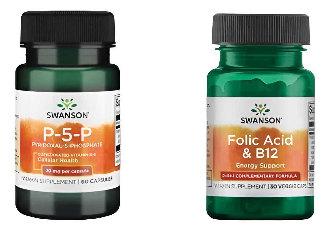 P-5-p Vitamina B6 60caps + Acido Fólico Vitamina B9 30 Caps