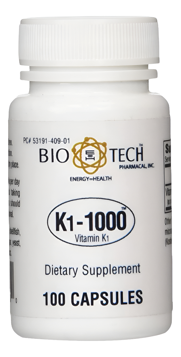 Bio Tech K1 1000 (vitamina K 1) 100 Cápsulas