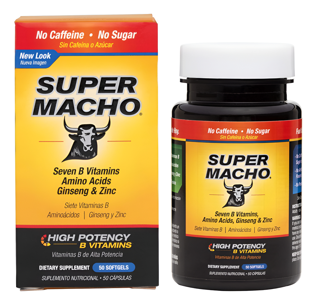 Dlc Laboratories Super Macho, Alta Potencia En Vitamina B Y Aminoácidos, Suplemento Nutricional Para El Hombre Activo,