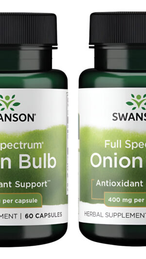 Swanson Cebolla De Espectro Completo (bulb) 400 Miligramos 60 Cápsulas Paquete De 2