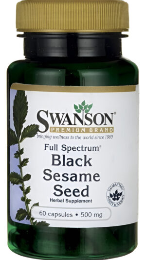Semilla De Sésamo Negra 500 Mg 60 Capsulas Soporte Inmune