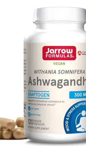 Jarrow Formulas Ashwagandha Capsules, Suplemento De 300 Mg Que Apoya La Resistencia Normalizada Al Estrés Mental Y Físi
