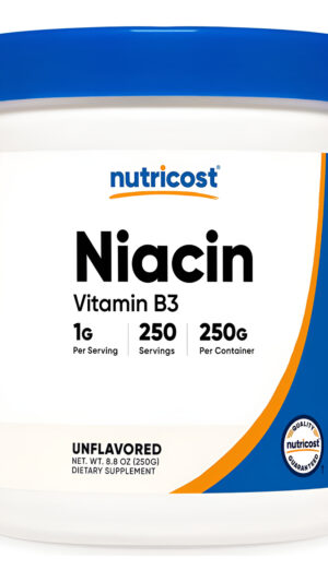 Nutricost Niacina Vitamina B3 En Polvo 8.82 Oz  0.04 Oz Por Porción