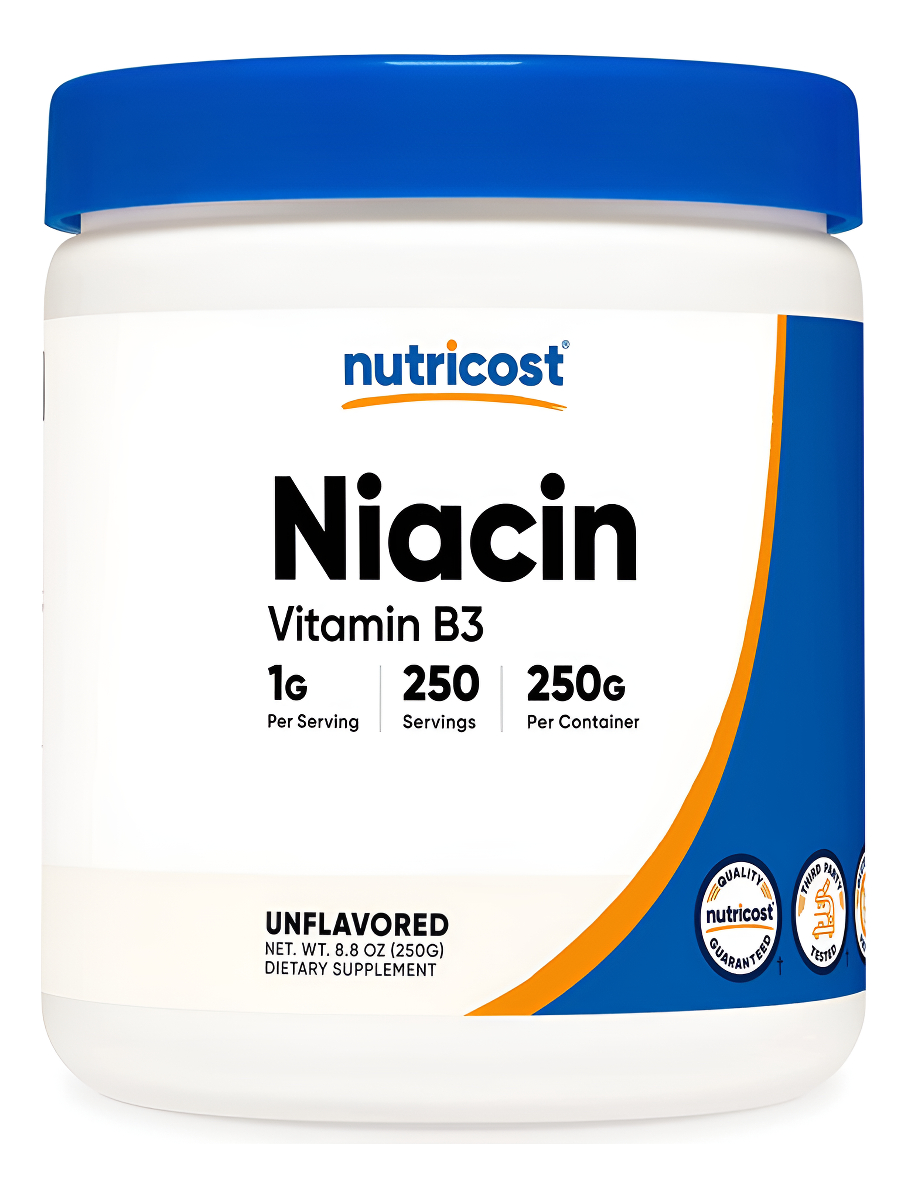 Nutricost Niacina Vitamina B3 En Polvo 8.82 Oz 0.04 Oz Por Porción