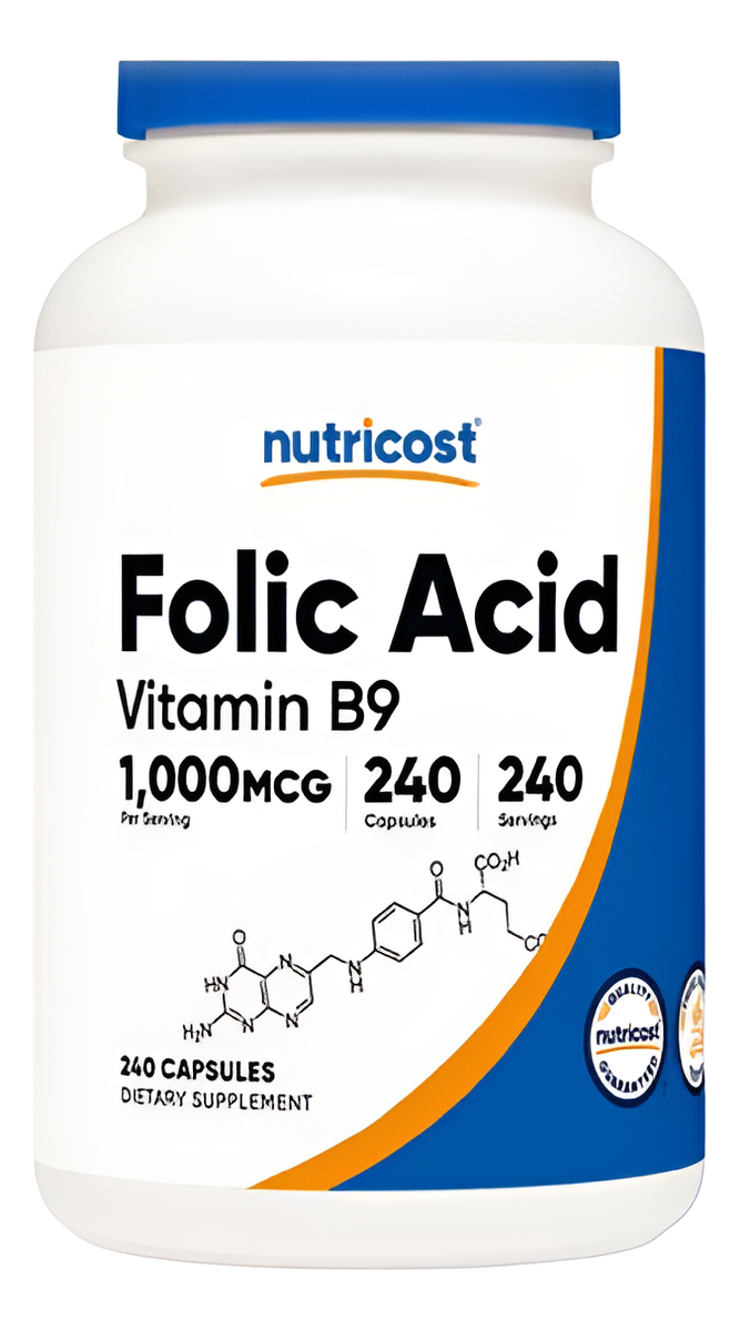 Acido Fólico Vit B9 1000mcg 240