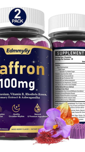 Suplemento De Extracto De Azafrán De 100 Mg - Potentes Suplementos De Azafrán Para Apoyar La Salud Ocular Y Cardíaca