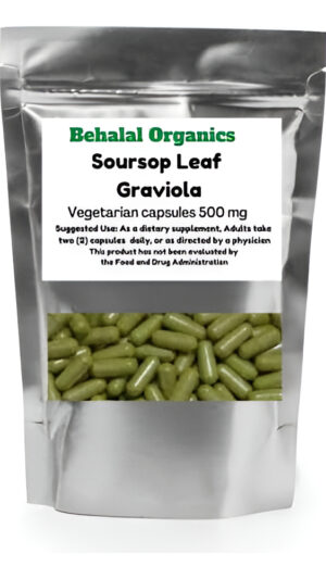 Hoja De Graviola De Guanábana En Polvo 100% Puro Orgánico 100 Cápsulas