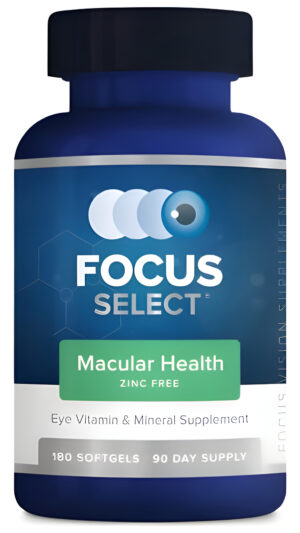Focus Vitamins | Fórmula Libre De Zinc Focus Select | 180 Cápsulas De Gel Blando | Vitamina Y Suplemento Para Los Ojos |