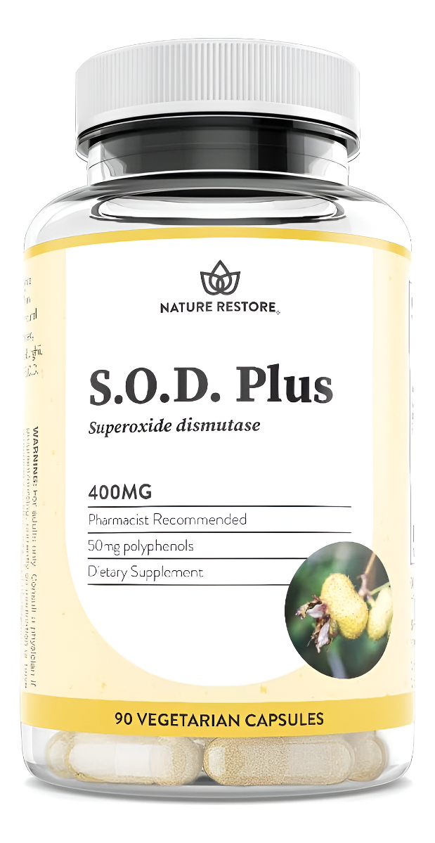 Suplemento De Superóxido Dismutasa, 4.000 Iu Sod Como Actividad, Vegano, 60 Cápsulas, Sin Omg, Sin Gluten
