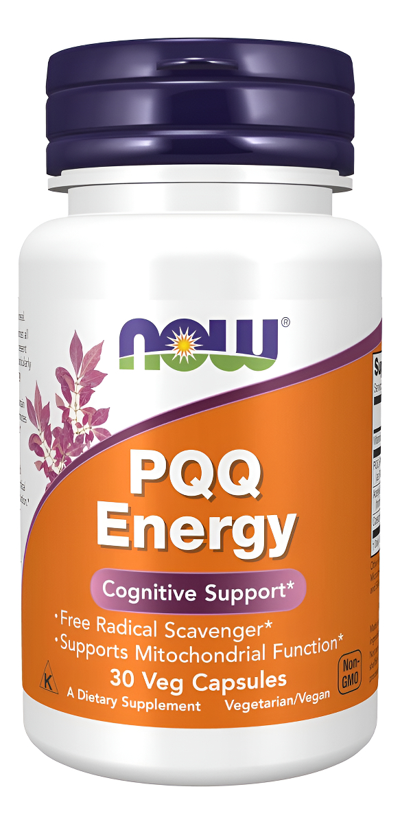 Now Suplementos, Energía Pqq, Eliminador De Radicales Libres*, Apoyo Cognitivo*, 30 Cápsulas Vegetales