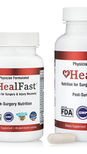 Healfast Suplemento Completo De Recuperación De Cirugía Y Lesiones (pre+post Op) Pack De 40 Y 100 Cápsulas