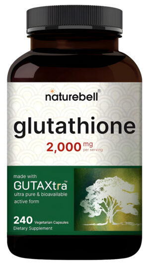 Naturebell Suplemento De Glutatión De 2,000 Mg Por Porción, 240 Cápsulas Vegetarianas | 98% + Verificado De Pureza, Pas