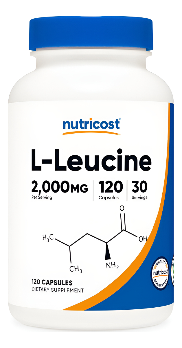 Nutricost L-leucina 2,000 Mg, 120 Cápsulas Vegetarianas, Sin Omg, Sin Gluten, 30 Porciones