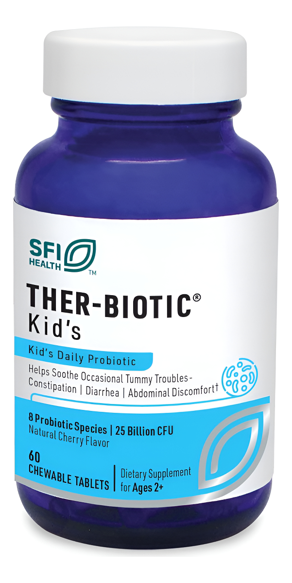 Klaire Labs Ther-biotic - Probiótico Masticable Para Niños, 25b Ufc Lactobacillus + Bifidobacterium Probióticos Para Ni