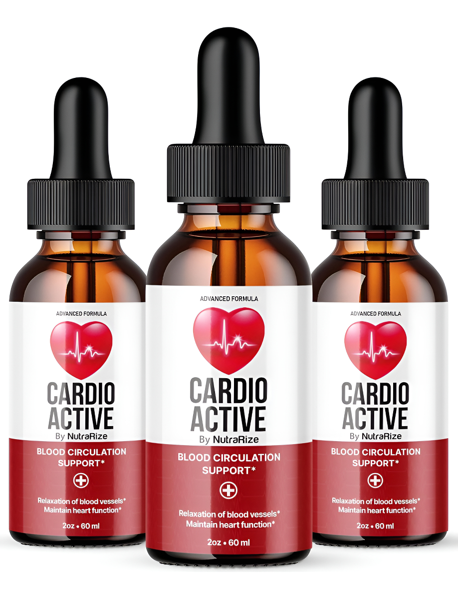 (3 Pack) Cardio Active Drops, Cardio Active Advance Formula - Official Supplement Drops, All Natural Cardio Active Supp