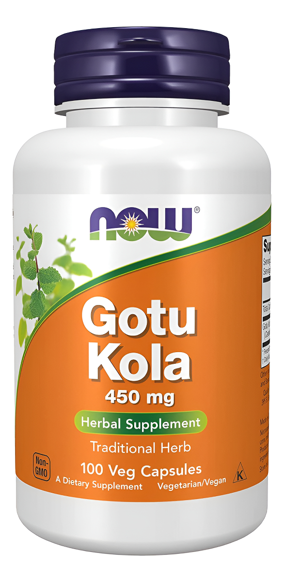 Now Suplementos, Gotu Kola (centella Asiatica) 450 Mg, Suplemento De Hierbas, 100 Cápsulas Vegetales