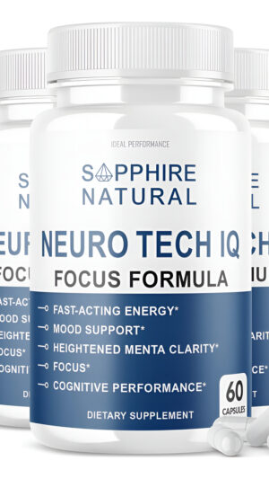 (5 Unidades) Neuro Tech Iq Suplemento Cerebral Neurotech Iq Focus Formula Píldoras (300 Cápsulas)