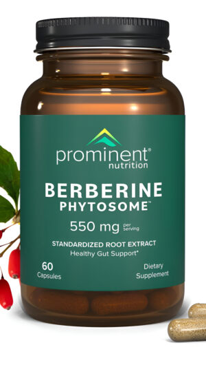 Suplemento De Fitosoma De Berberina - Apoyo Intestinal Saludable - 550 Mg, 60 Unidades