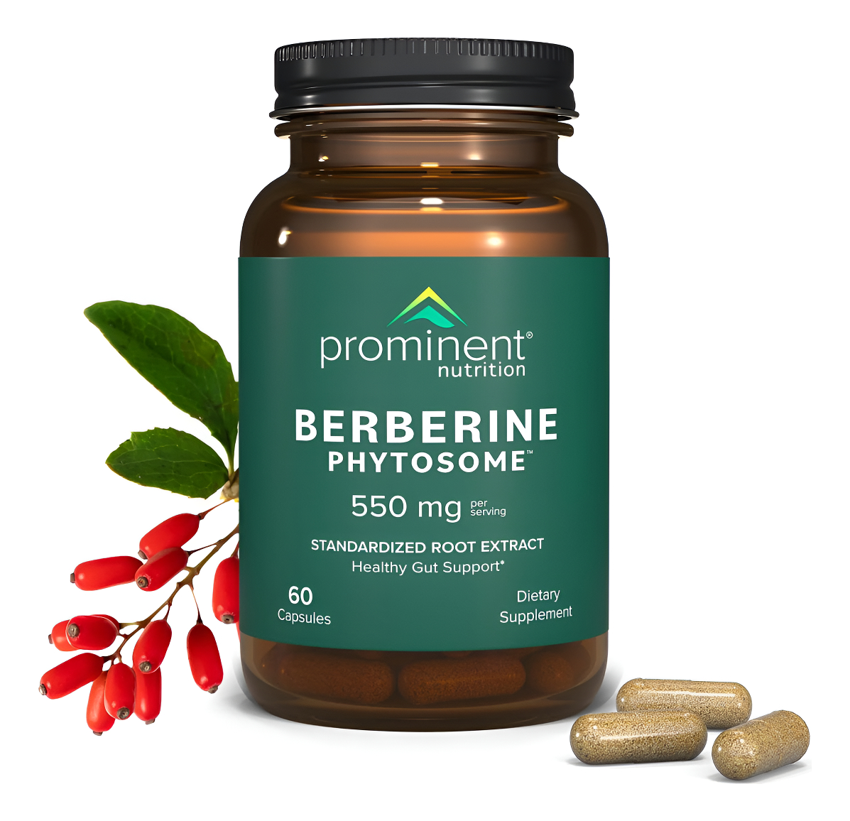 Suplemento De Fitosoma De Berberina - Apoyo Intestinal Saludable - 550 Mg, 60 Unidades