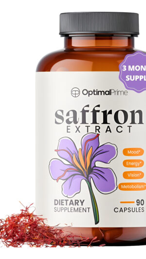 Suplemento De Azafrán - Extracto De Azafrán 100% Puro De 88.5 Mg - Ayuda A Apoyar El Estado De Ánimo