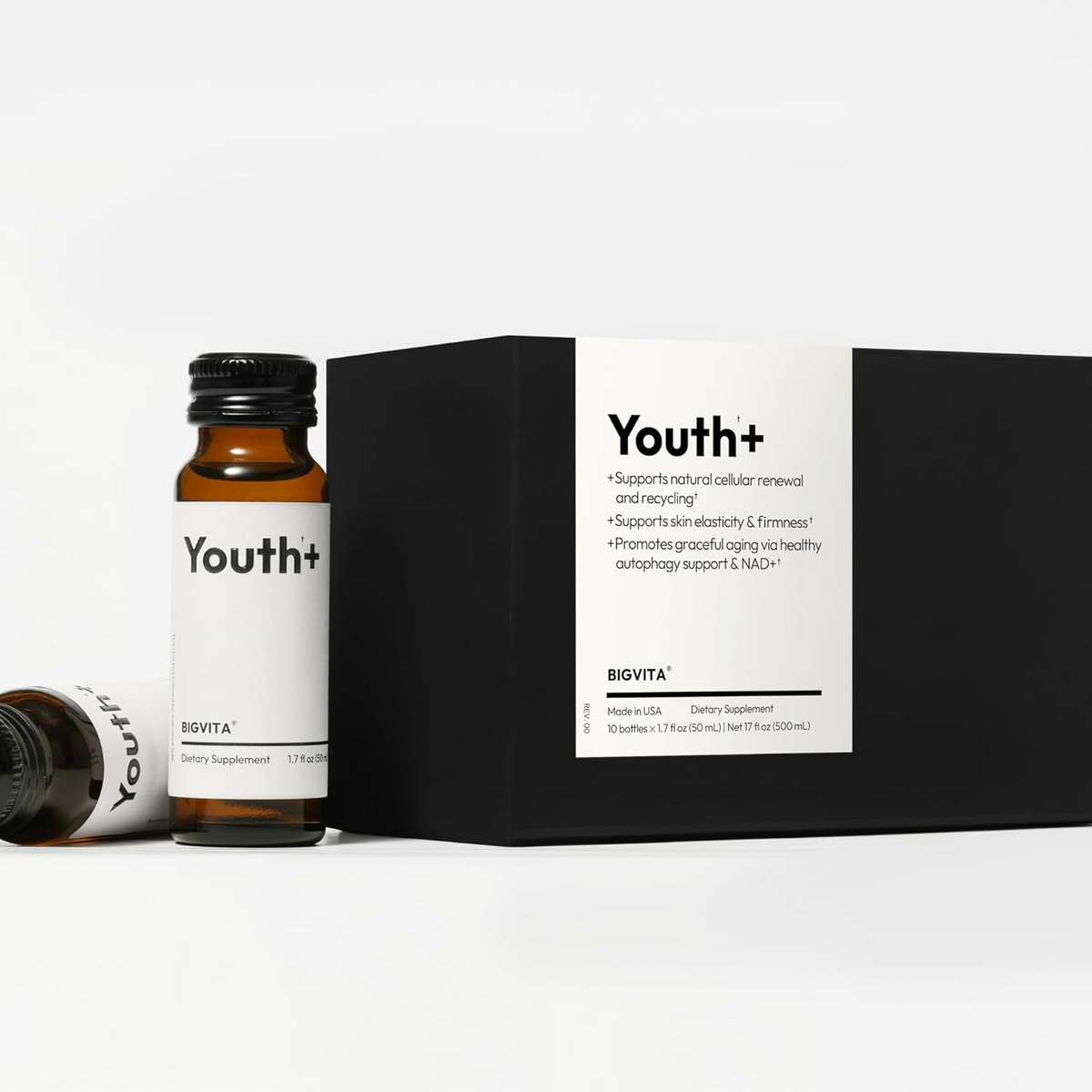 Youth+ | Yüth, Nad+, L-ergothioneine, Anti-aging, Belleza Desde Dentro, Energía, Piel Y Cabello, Salud Cognitiva, Suple