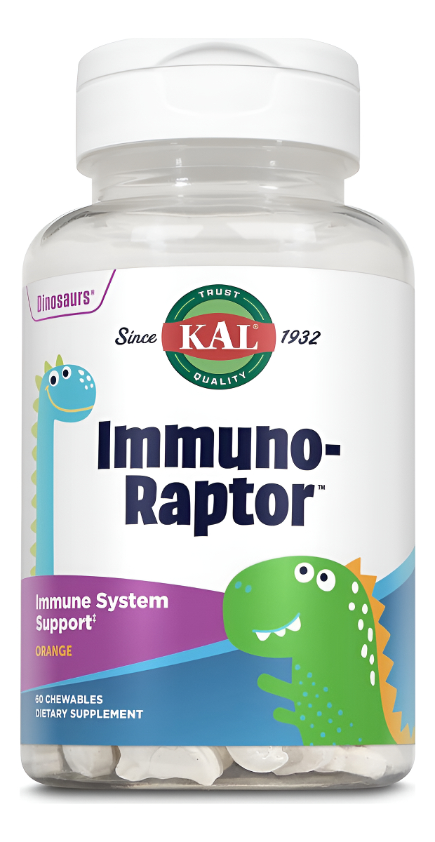 Kal Immunoraptor Kids - Masticables De Apoyo Inmunológico Para Niños, Vitamina C Y Zinc Para Una Función Celular Saluda