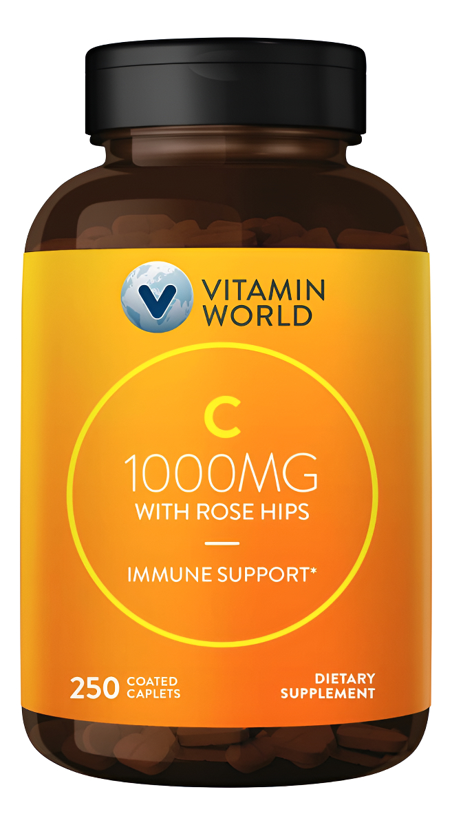 Vitamin World C-1000 Mg Con Bioflavonoides Y Escaramujo Silvestre Vitamina C 250 Tabletas Recubiertas